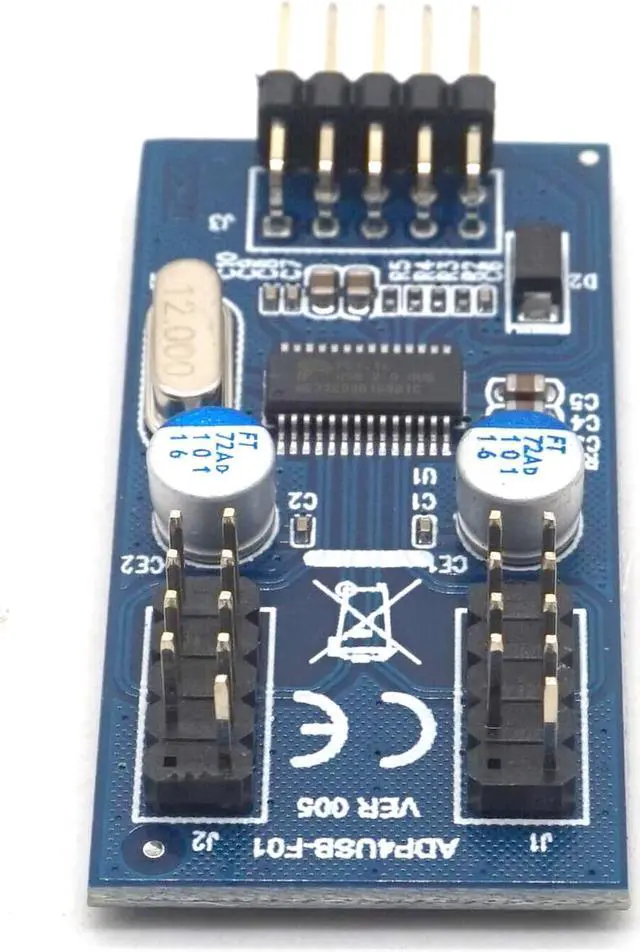 Alt view image 4 of 7 - Weastlinks 9pin USB header Male 1 to 2 / 4 Female Extension Cable Card Desktop 9-Pin USB HUB USB 2.0 9 pin Connector Adapter Port Multiplier