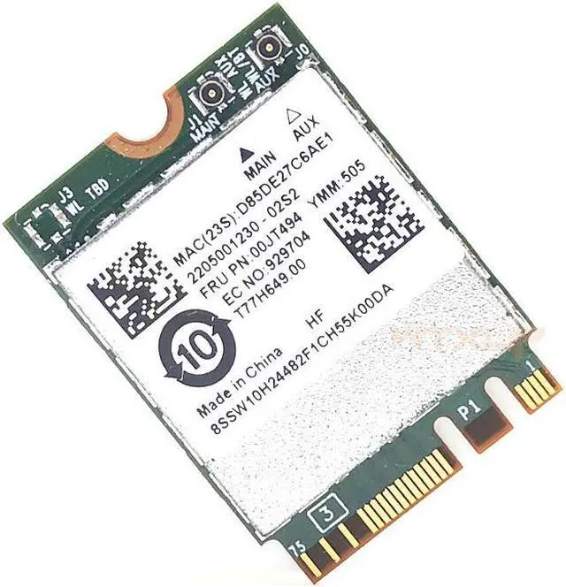Alt view image 4 of 6 - Weastlinks Wireless-AC NGFF BCM94350ZAE Wifi Network Card Bluetooth 4.1 802.11ac 867Mbps For Lenovo/IBM/Thinkpad FRU:00JT494