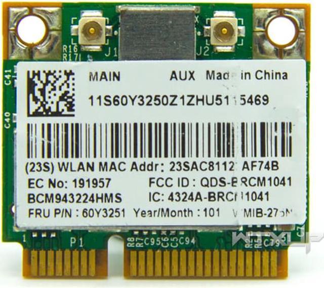 Wireless Lan Card BCM943224HMS for Lenovo Edge 13 Edge 11 Edge 14 Edge E320 Edge E420 Edge E520 Edge E525 X 100e X130e X121e X201 L412 L512 T510 
