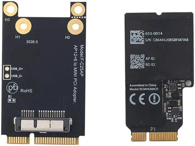 Alt view image 5 of 5 - Weastlinks Wireless For Broadcom Bcm94360cd WiFi Card 1750Mbps + Bluetooth 4.0 Dual Band 802.11a/b/g/n/ac With Adapter For iMac 2013