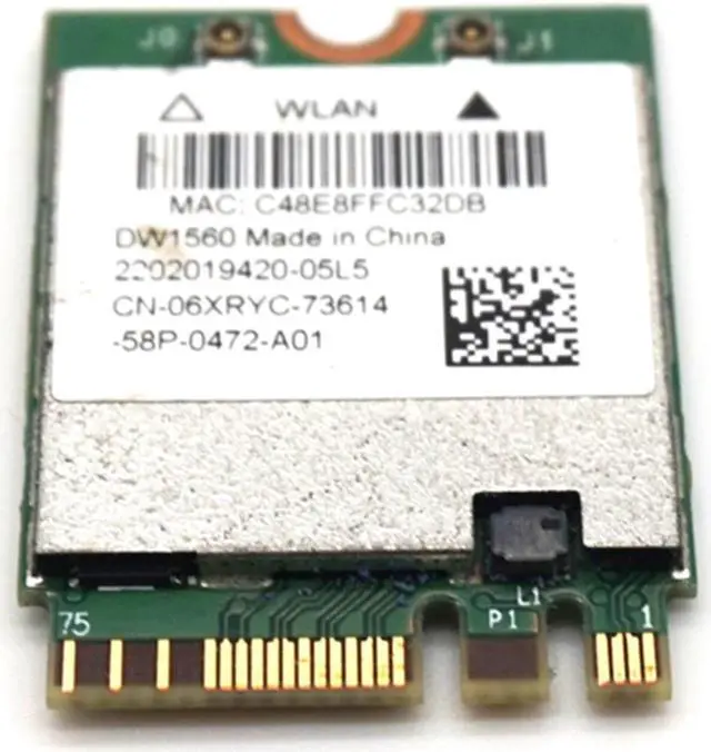 Alt view image 7 of 7 - Weastlinks DW1560 BCM94352Z NGFF M.2 WiFi WLAN Bluetooth 4.0 802.11ac 867Mbps BCM94352 wireless card WLAN