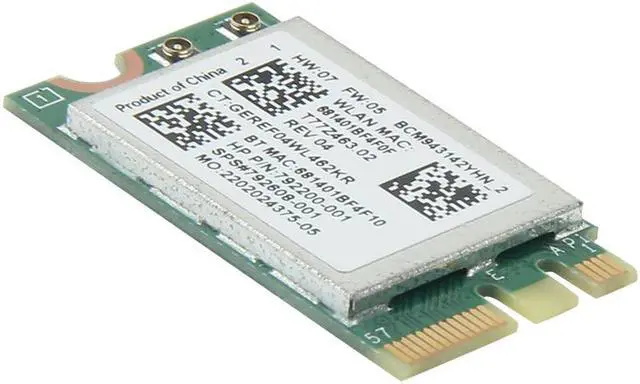 Alt view image 6 of 7 - Weastlinks 150Mbps For Broadcom BCM943142Y M.2 NGFF Wireless-N 2.4Ghz 802.11b/g/n Bluetooth 4.0 Network Mini PCI-E Wifi Card