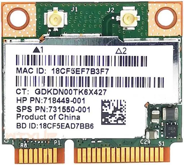 Alt view image 4 of 6 - Weastlinks Dual Band Broadcom BCM943228HMB 802.11a/b/g/n 300Mbps Wifi Wireless Card Bluetooth 4.0 Half Mini PCI-E Notebook Wlan adapter