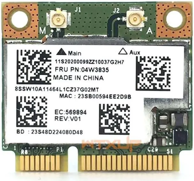Alt view image 5 of 5 - Weastlinks BCM943228HMB WIFI Wireless Bluetooth 4.0 Half MINI PCI-E Card 300Mbps 2.4 + 5G for Lenovo E130 E135 E330 E335 E530 E535 E430