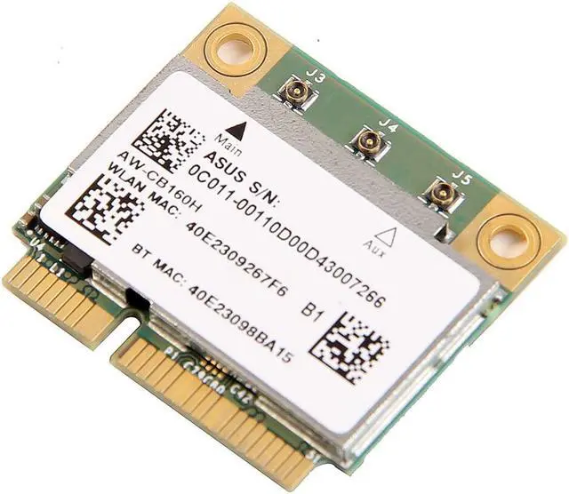 Alt view image 7 of 7 - Weastlinks AzureWave AW-CB160H Broadcom BCM94360HMB 802.11AC 1300Mbps Wireless WIFI WLAN Bluetooth 4.0 Mini PCI-E Card + 20cm MHF4 Antennas