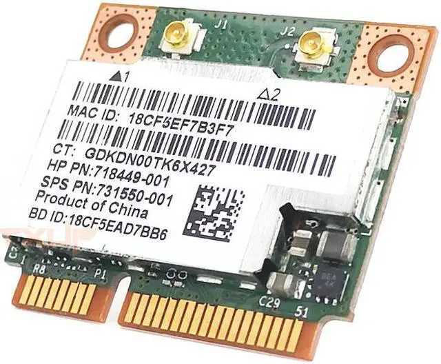 Alt view image 3 of 6 - Weastlinks Dual Band Broadcom BCM943228HMB 802.11a/b/g/n 300Mbps Wifi Wireless Card Bluetooth 4.0 Half Mini PCI-E Notebook Wlan adapter