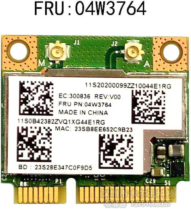 Alt view image 2 of 5 - Weastlinks BCM943228HMB WIFI Wireless Bluetooth 4.0 Half MINI PCI-E Card 300Mbps 2.4 + 5G for Lenovo E130 E135 E330 E335 E530 E535 E430