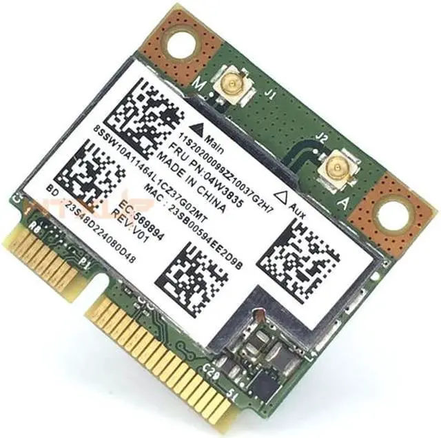 Alt view image 4 of 5 - Weastlinks BCM943228HMB WIFI Wireless Bluetooth 4.0 Half MINI PCI-E Card 300Mbps 2.4 + 5G for Lenovo E130 E135 E330 E335 E530 E535 E430