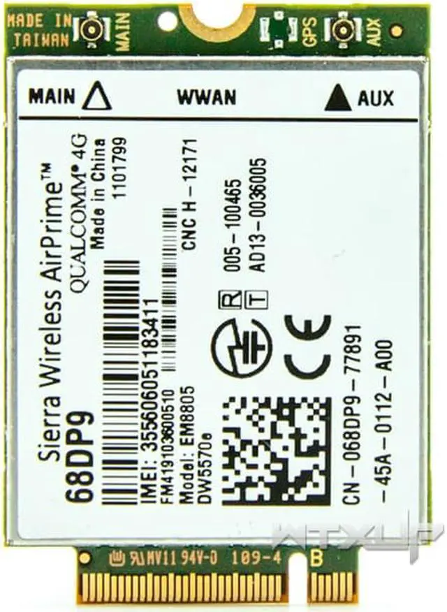 Alt view image 4 of 4 - Weastlinks Unlocked Sierra Wireless AirPrime EM8805 DW5570e 68DP9 C26 WWAN 4G Card LTE HSPA+ NGFF Module For DELL E7250 Venue 8 Pro/11 pro