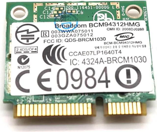 Alt view image 2 of 7 - Weastlinks Broadcom BCM94312HMG Wireless Wifi Half Mini pci-e card for DELL DW1397 WLAN PCI Express Network Adapter