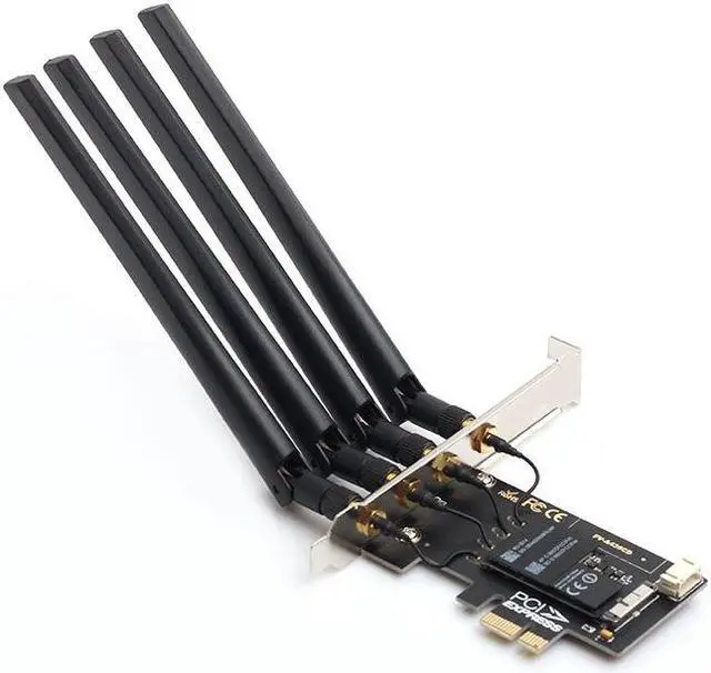 Alt view image 7 of 7 - Weastlinks Dual Band BCM94360CD 1750Mbps 802.11ac WiFi Bluetooth 4.0 PCIE Wireless Adapter MacOS Hackintosh Dekstop PC