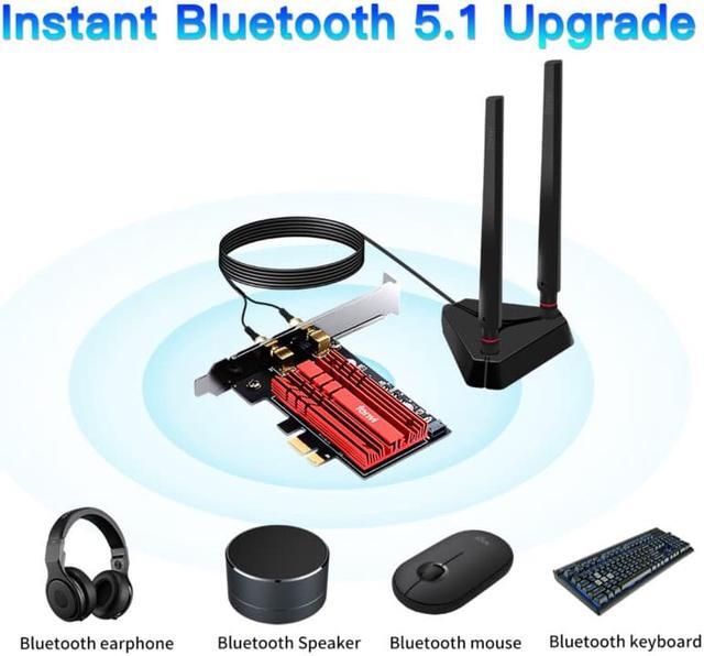 Alt view image 3 of 6 - Weastlinks 3000Mbps Wifi 6 Intel AX200 PCIe Wireless Wifi Network Adapter Wi-Fi Card 2.4G/5Ghz 802.11ac/ax Bluetooth 5.1 For PC Desktop