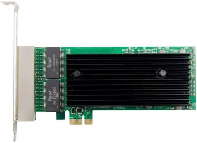 Alt view image 2 of 6 - Weastlinks PCI-E 10/100/1000M Lan 4-Port RJ45 Gigabit Ethernet PCI-Express X14 Server Adapter Network Card Intel I82576EB T4 Chipset