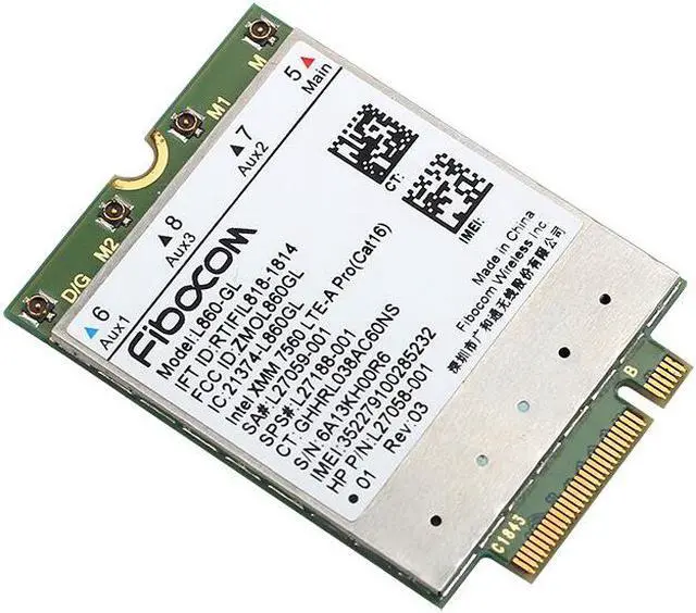 Alt view image 3 of 6 - Weastlinks FDD-LTE TDD-LTE Cat16 Fibocom L860-GL 4G Module Wlan Card SPS#L27188-001 For HP laptop Elitebook X360 830 840 850