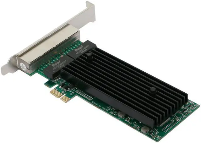 Alt view image 6 of 6 - Weastlinks PCI-E 10/100/1000M Lan 4-Port RJ45 Gigabit Ethernet PCI-Express X14 Server Adapter Network Card Intel I82576EB T4 Chipset
