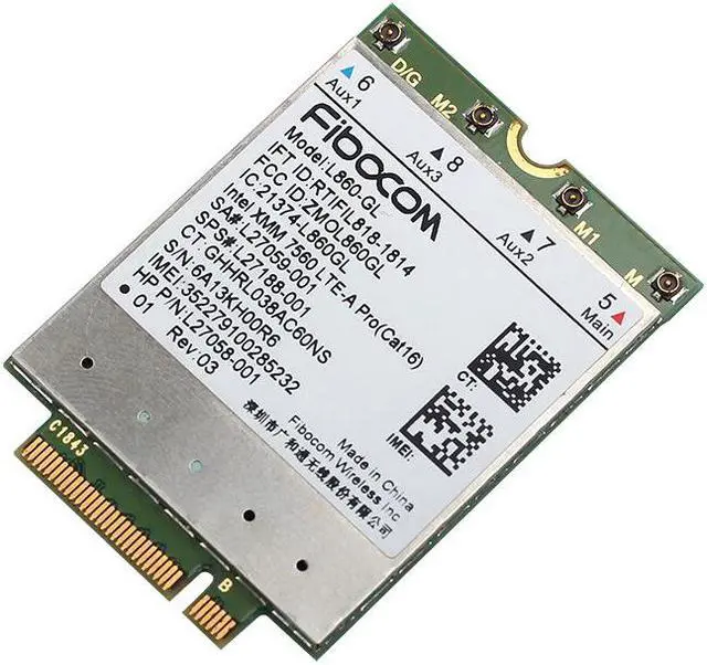 Alt view image 4 of 6 - Weastlinks FDD-LTE TDD-LTE Cat16 Fibocom L860-GL 4G Module Wlan Card SPS#L27188-001 For HP laptop Elitebook X360 830 840 850