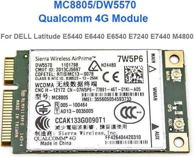 Main image of Weastlinks Unlocked MC8805 DW5570 7W5P6 HSPA+ WWAN Broadband Mobile 4G Module For DELL Latitude E5440 E6440 E6540 E7240 E7440 M4800 M6800