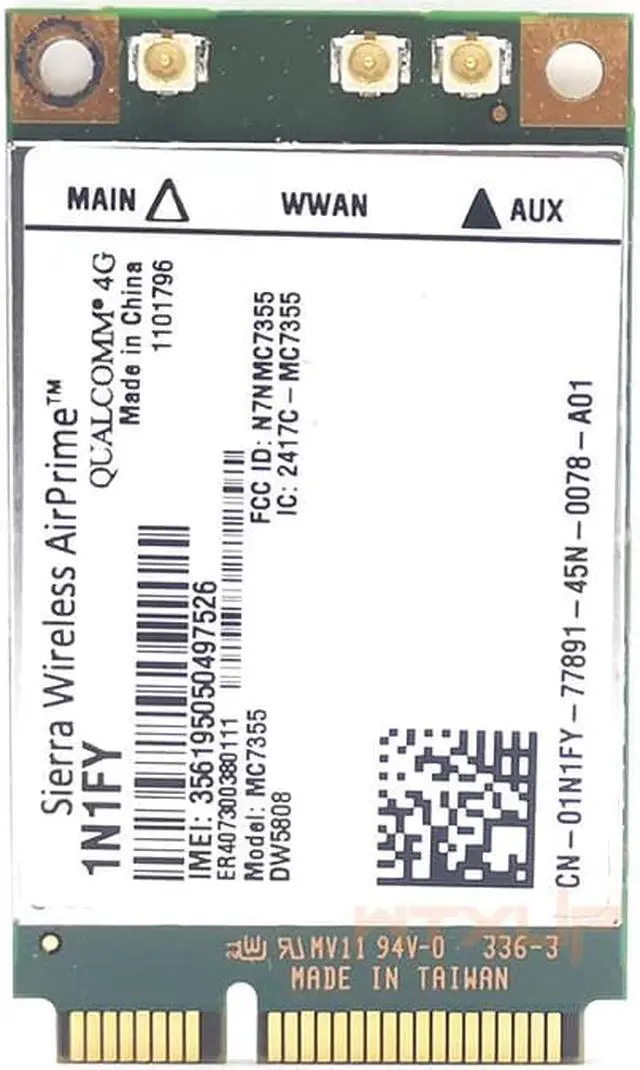 Alt view image 2 of 6 - Weastlinks Sierra Wireless Airprime MC7355 Mini PCIe LTE/HSPA+ GPS 100Mbps DW5808 1N1FY 4G Module 1xRTT EVDO Rev for Dell 1900/2100/850/700