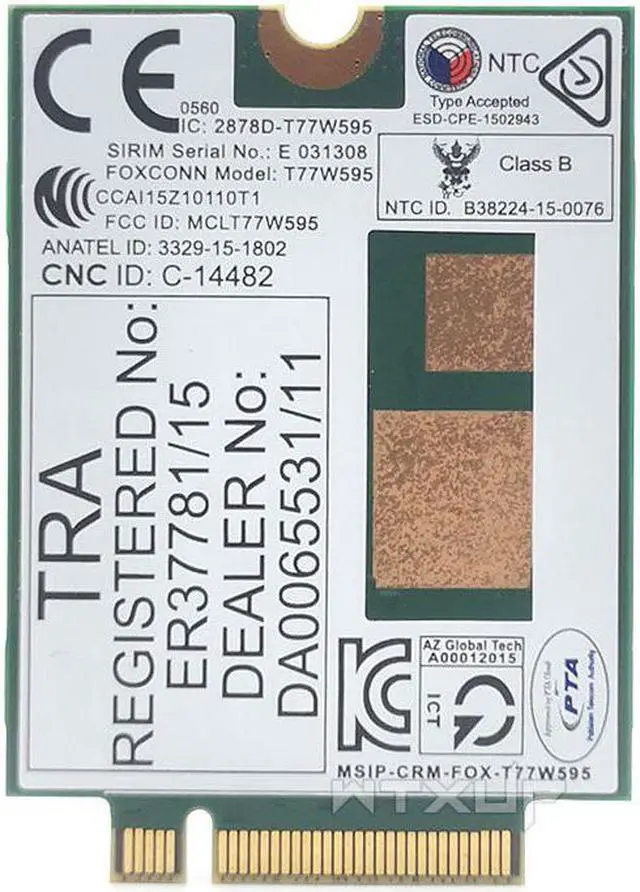 Alt view image 2 of 6 - Weastlinks 4G Module LT4120 LTE T77W595 150Mbps WWAN M.2 4G Modem + 2 antenna for HP Probook/EliteBook 840 850 820 745 G3