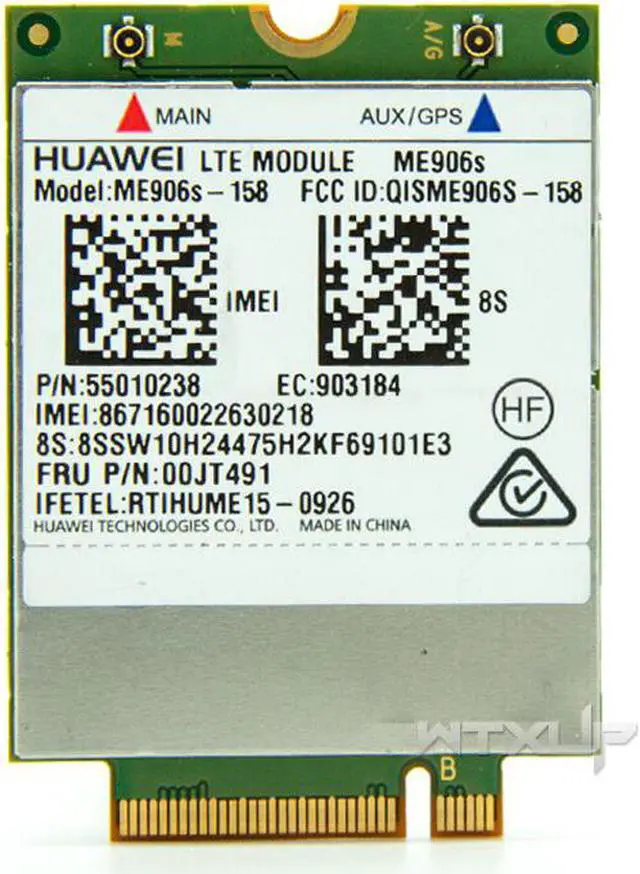 Alt view image 3 of 3 - Weastlinks ME906S ME906S-158 FRU 00JT491 LTE Original M.2 Qualband FDD LTE 4G Module For Thinkpad T460 L460 P50s T560 X260 X1 Yoga