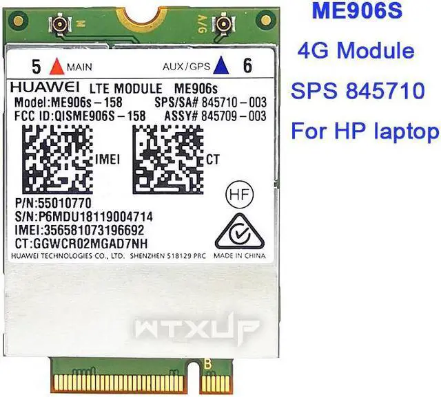 Main image of Weastlinks Mobile Broadband Card for HP 840 850 LT4132 LTE HSPA+ 4G Module ME906S ME906S-158 845710-003