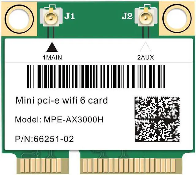 Alt view image 2 of 7 - Weastlinks Mini PCI-E AX3000 Wi-Fi 6 Wireless Adapter Dual Band 2974Mbps Bluetooth 5.0 Wifi Card 802.11ax/ac 160Mhz 2.4G/5G Wlan Windows10