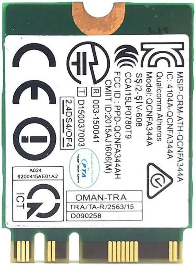 Alt view image 2 of 6 - Weastlinks Qualcomm Atheros Wireless AC Wi-Fi adapter QCNFA344A NFA344A wifi Dual Band + BT4.1 bluetooth 4.1 NGFF Card