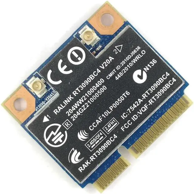 Alt view image 4 of 6 - Weastlinks Wireless WiFi Card Bluetooth 3.0 WLAN Mini PCI express for HP RT3090BC4 ProBook 4520s
