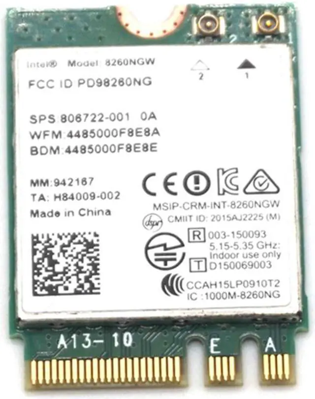 Main image of Weastlinks Intel Wireless-ac 8260 8260ngw Ngff Dual Band Card 802.11a/b/g/n/ac 867mbps + Bluetooth 4.2 Wifi Card