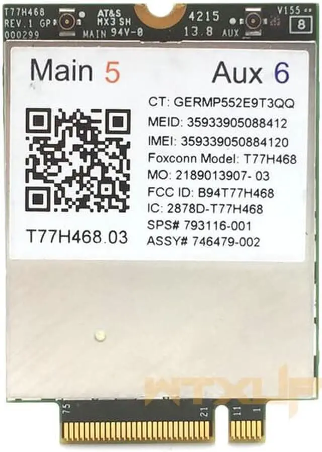 Alt view image 2 of 6 - Weastlinks 4G Module T77H468 GOBI5000 LTE FDD HSPA+WWAN Card SPS:793116-001 for HP LT4211 Elitebook 740 750 820 840 850 G2/810 G3