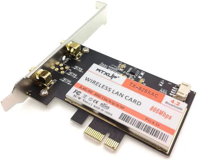 Alt view image 2 of 7 - Weastlinks 802.11AC PCI-E Desktop wifi Network card for Intel 8260AC 8260NGW 867mbps WiFi+Bluetooth 4.2 Wireless-AC 8260 adapter