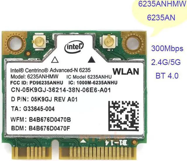 Main image of Weastlinks wireless Lan Card for Intel Centrino Advanced-N 6235 6235ANHMW 6235AN Bluetooth 4.0 Mini PCI-E 2.4G/5Ghz Wlan+BT 4.0 Card