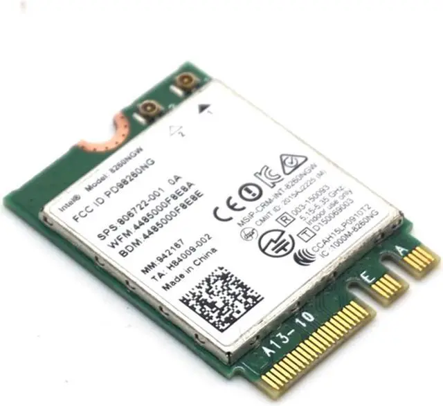 Alt view image 2 of 7 - Weastlinks Intel Wireless-ac 8260 8260ngw Ngff Dual Band Card 802.11a/b/g/n/ac 867mbps + Bluetooth 4.2 Wifi Card