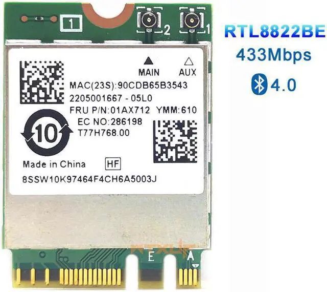 Main image of Weastlinks Realtek RTL8822BE 802.11AC 2.4G/5GHz WiFi Bluetooth 4.0 NGFF Wireless Adapter M.2 WIFI CARD