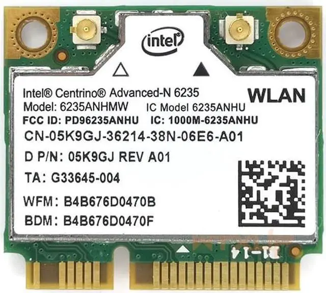 Alt view image 3 of 6 - Weastlinks wireless Lan Card for Intel Centrino Advanced-N 6235 6235ANHMW 6235AN Bluetooth 4.0 Mini PCI-E 2.4G/5Ghz Wlan+BT 4.0 Card