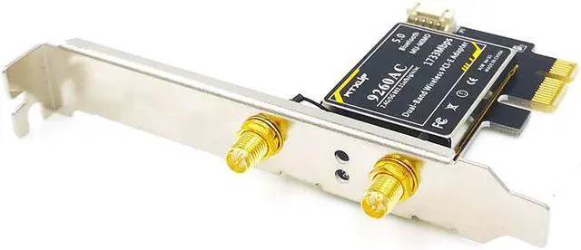 Alt view image 5 of 7 - Weastlinks 9260AC Dual-Band Gigabit Desktop PCI-E PCIE 1X Wireless Network Card 1730Mbps Bluetooth 5.0 gaming wifi adapter+ 6DBI antenna