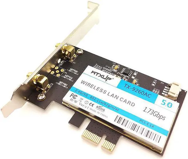 Alt view image 2 of 7 - Weastlinks Wireless-AC 9260 AC for Intel 9260ac 9260NGW 1730Mbps PCI-e PCIE 1X WiFi Adapter MU-MIMO Bluetooth 5.0 WLAN Network Card