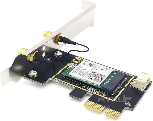 Alt view image 3 of 5 - Weastlinks WiFi Card Wireless Bluetooth Adapter Dual Band PCIe Wireless 9260ac 1730Mbps MU-MIMO WiFi PCI-E 1X Card BT 5.0