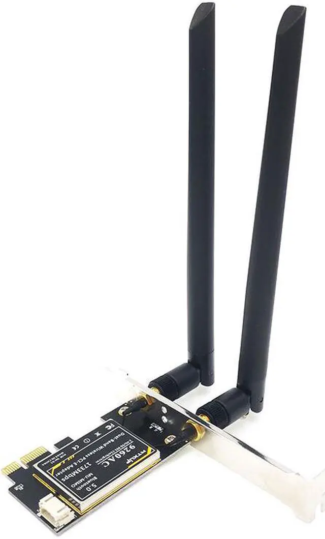 Alt view image 2 of 7 - Weastlinks 9260AC Dual-Band Gigabit Desktop PCI-E PCIE 1X Wireless Network Card 1730Mbps Bluetooth 5.0 gaming wifi adapter+ 6DBI antenna