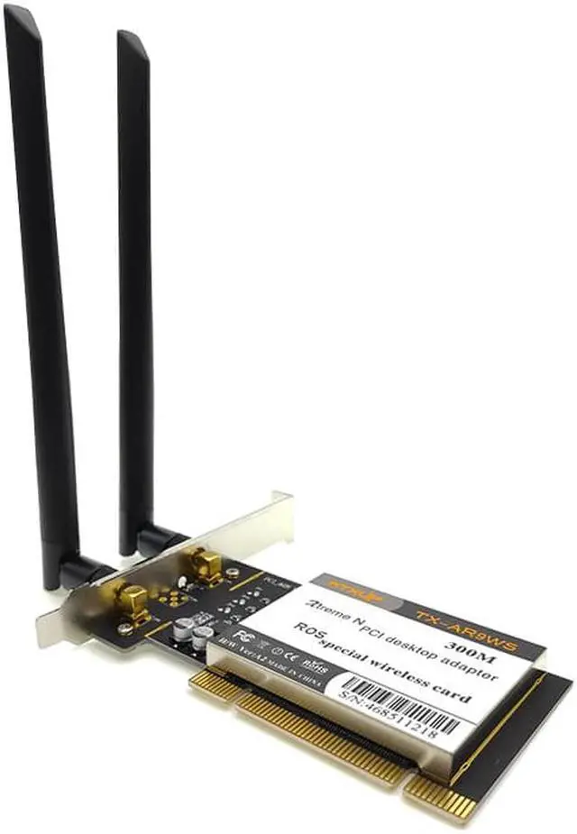 Alt view image 6 of 6 - Weastlinks Atheros AR9220 802.11a/b/g/n 2.4GHz/5GHz 300Mbps Desktop PCI WiFi Adapter Wireless Network card for ROS/Windows 7/8/10