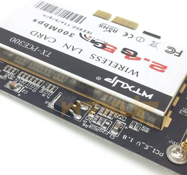 Alt view image 4 of 7 - Weastlinks Dual band Atheros AR9280 AR5BDT92 802.11a/b/g/n 300Mbps WIFI Card PCI express PCI-e WiFi Adapter For Desktop Linux/MAC