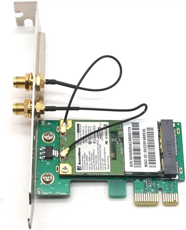 Alt view image 7 of 7 - Weastlinks AR9281 Desktop WIFI WLAN Card Wireless Wifi PCI-E Card Adapter 300M Double Antenna
