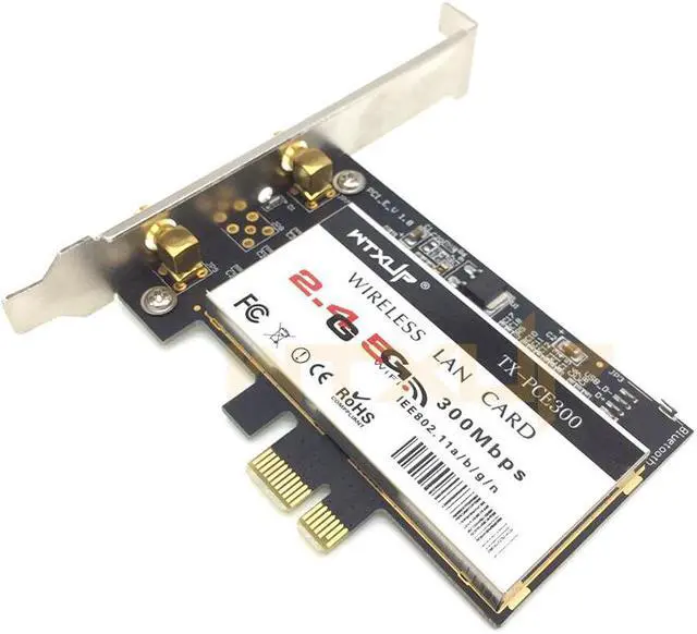 Alt view image 3 of 7 - Weastlinks Dual band Atheros AR9280 AR5BDT92 802.11a/b/g/n 300Mbps WIFI Card PCI express PCI-e WiFi Adapter For Desktop Linux/MAC