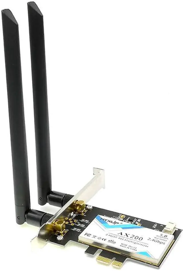 Alt view image 5 of 8 - Weastlinks Wireless-AC AX200 802.11ac/ax 2400Mbps Desktop PCI-E 1X 16X wifi network card for Intel AX200NGW wifi 6 Bluetooth 5.0 Mu-mimo