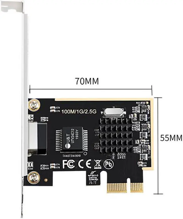 Alt view image 7 of 7 - Weastlinks 2.5G Gigabit network card PCIE to Gigabit wired network port 2.5G network game network card 2500M network adapter