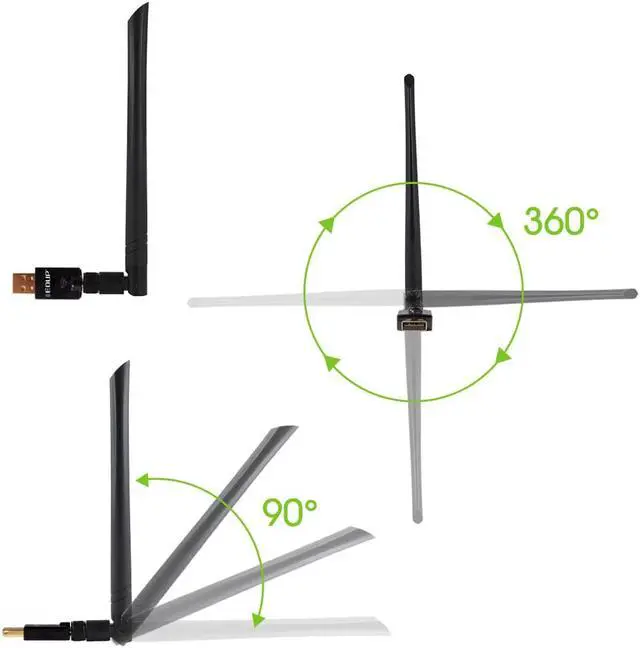 Alt view image 3 of 8 - Weastlinks 5ghz usb wireless wi-fi adapter 802.11ac 600mbps wifi antenna 2dbi wifi receiver network card 2.4/5Ghz USB Ethernet Adapter