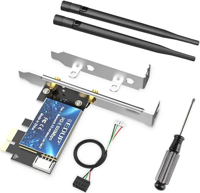 Alt view image 7 of 7 - Weastlinks 600Mbps WIFI PCI Express Network Card 2.4G/5GHz Wireless WiFi Bluetooth PCI-E LAN Card 802.11 ac/b/g/n Adapter For Computer