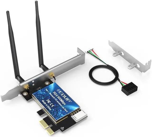 Alt view image 6 of 7 - Weastlinks 1200M WiFi PCI Express Adapter Dual Band 5GHz/2.4GHz Wireless Bluetooth PCI-E Network Card Adapter for PC Desktop Windows 10
