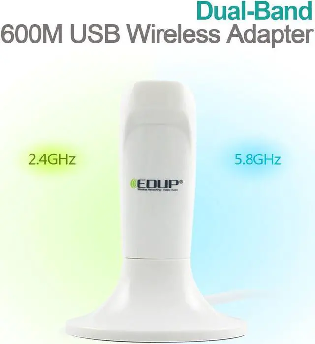 Alt view image 3 of 7 - Weastlinks Wireless 600Mbps USB Wifi Adapter Dual Band 2.4G/5GHz RTL8192DU Mini USB Computer Network Card Receiver 1.2m USB Cable