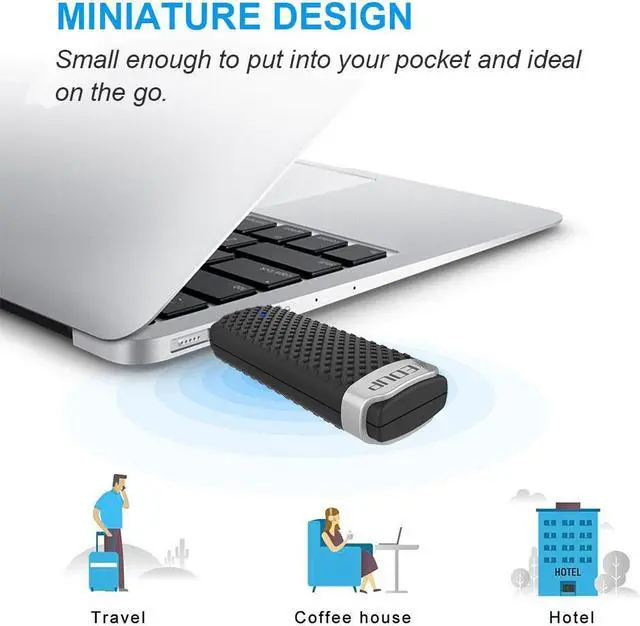 Alt view image 4 of 5 - Weastlinks USB WiFi Adapter 5Ghz High Speed 1200mbps Wi-Fi Receiver with 1 meter extend cable based 802.11ac USB 3.0 Ethernet Adapter